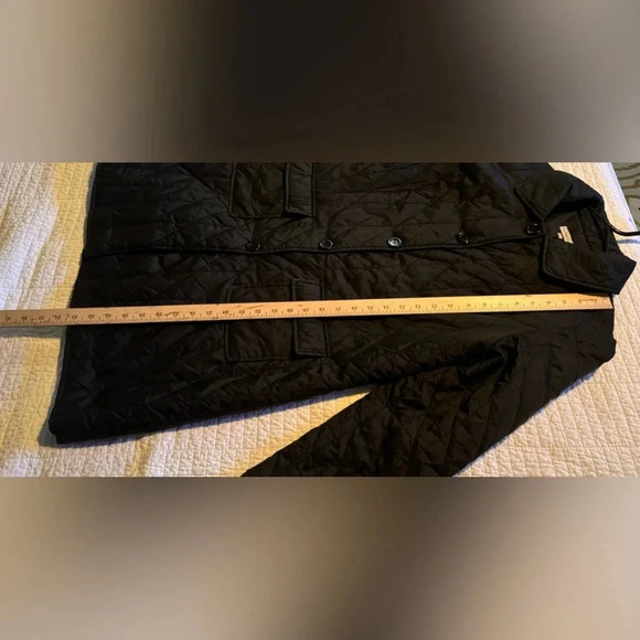 Mythology Women’s Black Quilted Button Up Jacket With Collar Size Large - Picture 12 of 12